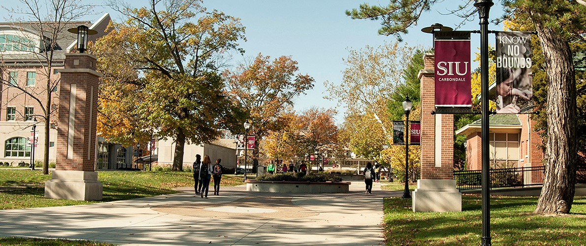 SIU view of campus in fall